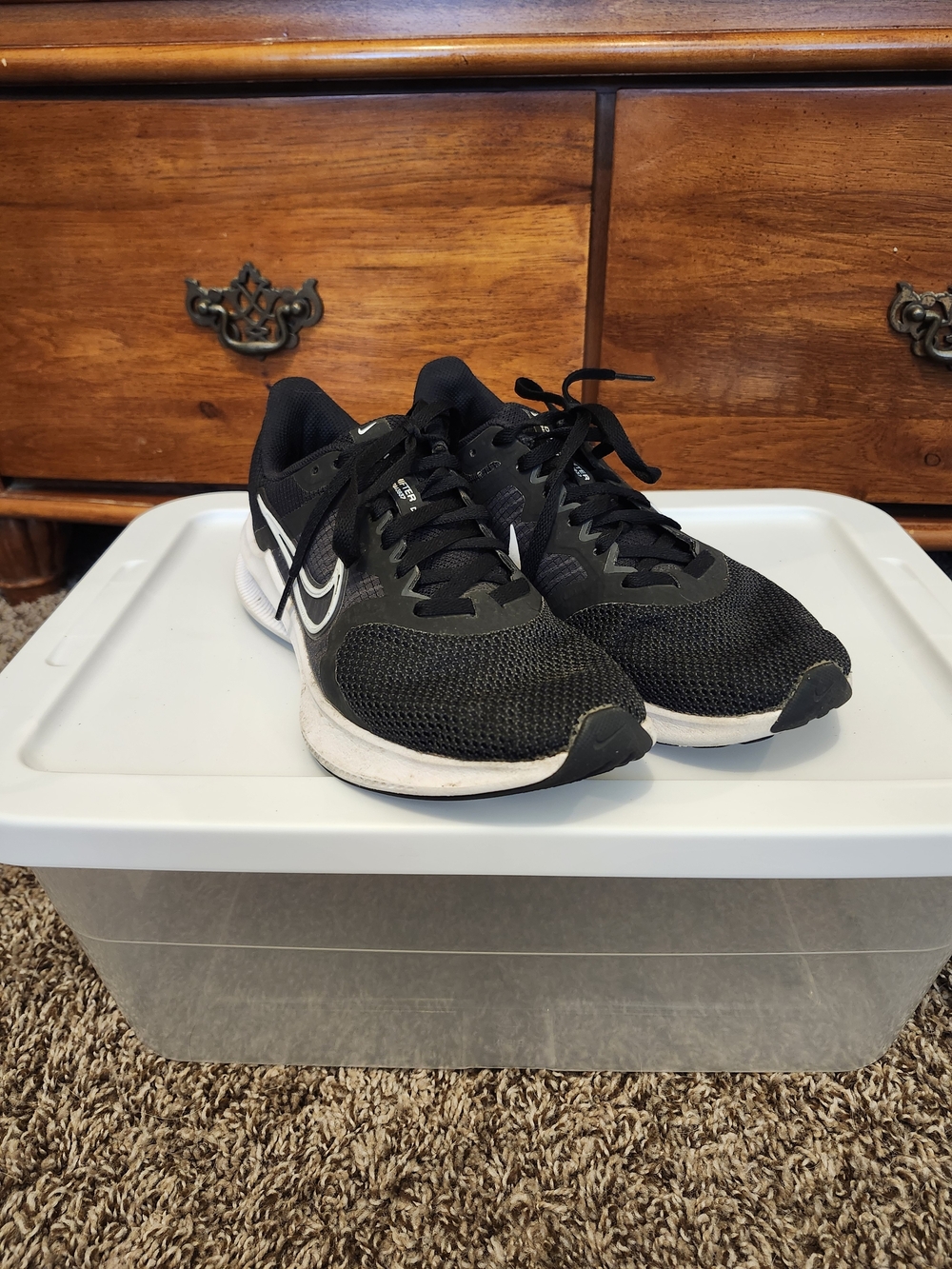Nike Downshifter Black and White Sneakers